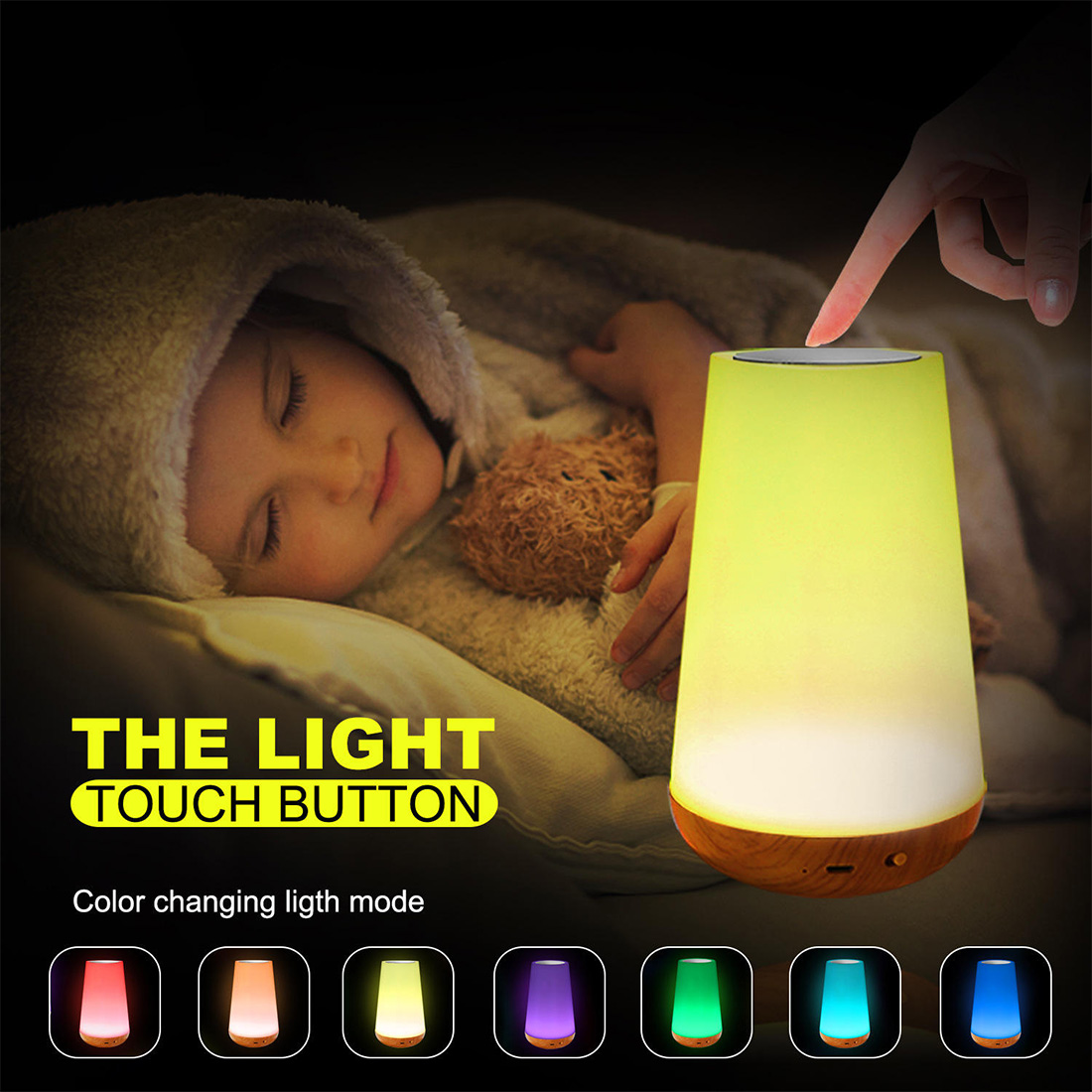 Bedroom RGB Colours Bedside Lamp Introduce Picture