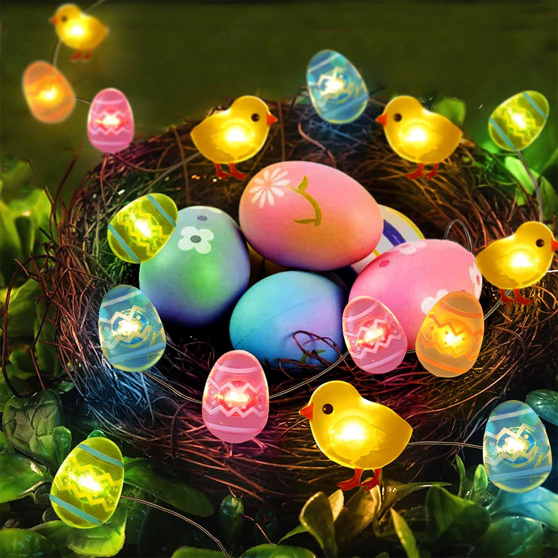 LED Egg Easter String Lights Scene Picture