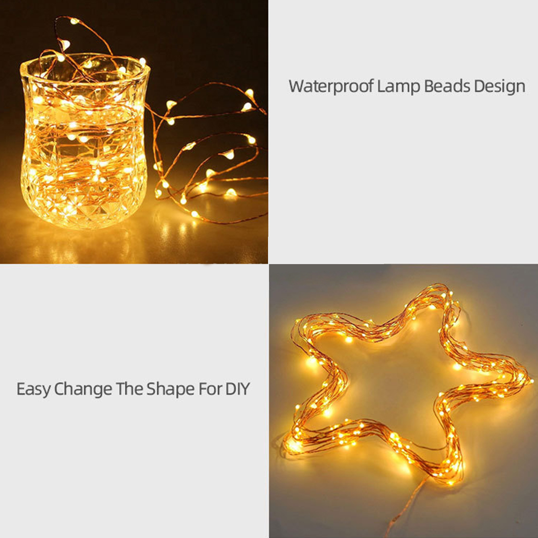 Christmas Decor Starry String Lights Scene Discribe Picture