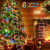 LED Ladder Lights with Climbing Santa Claus