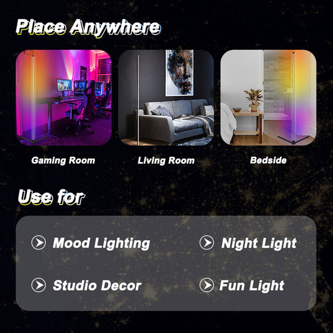 Color Ambient Integrated Floor Lamp Scene Introduce Picture
