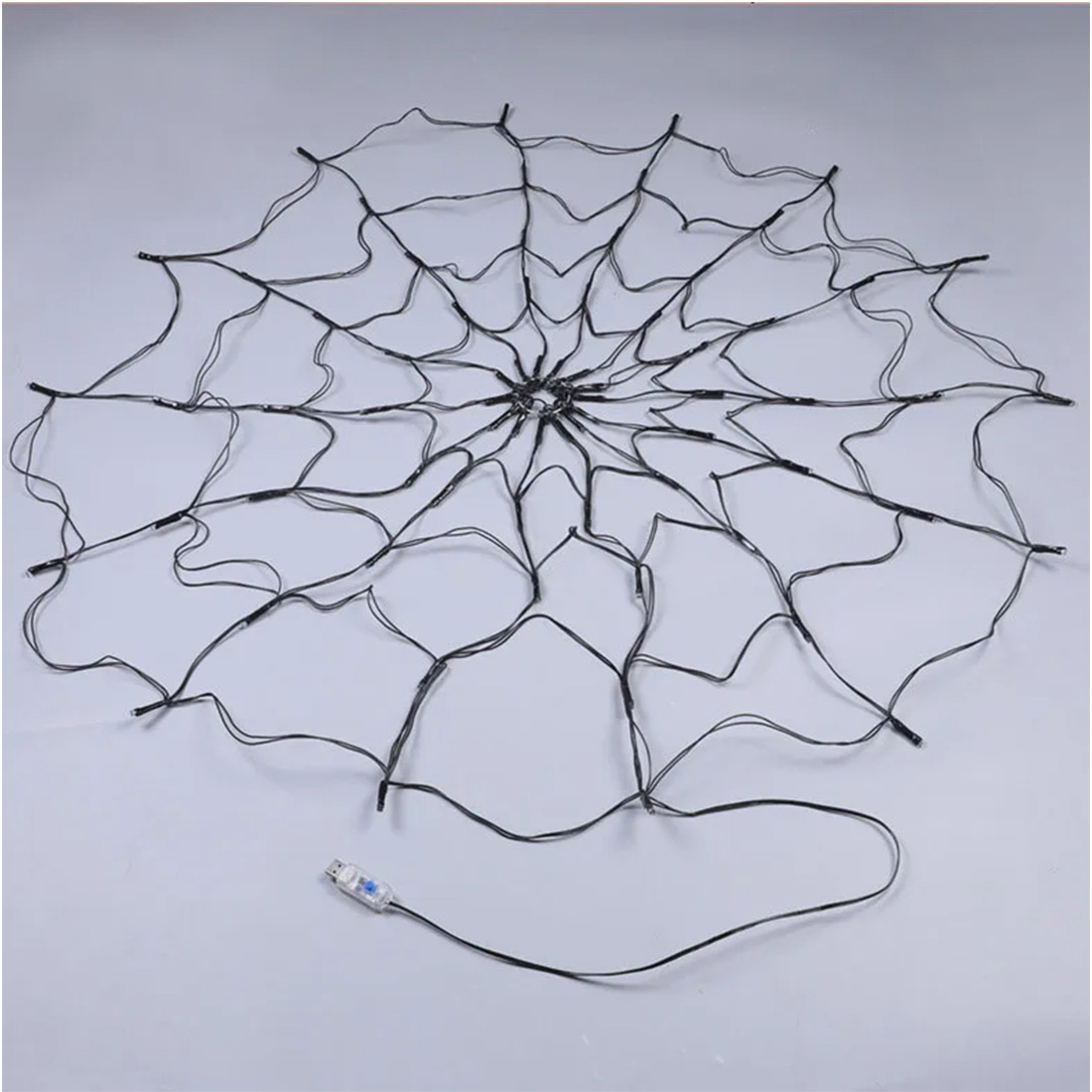 Halloween Horror Atmosphere Spider Web Lights Real Picture