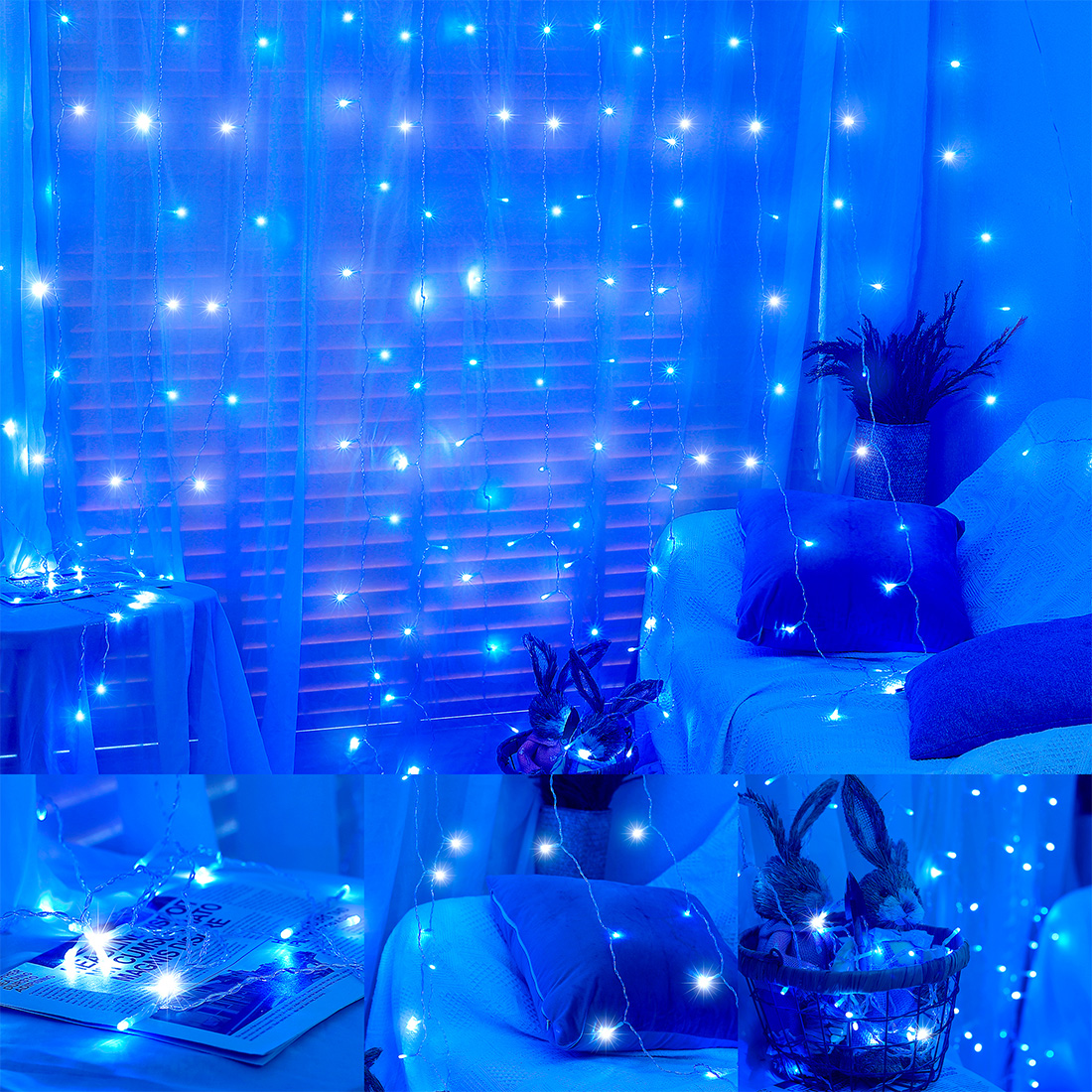 Waterfall Fairy Curtain String Lights