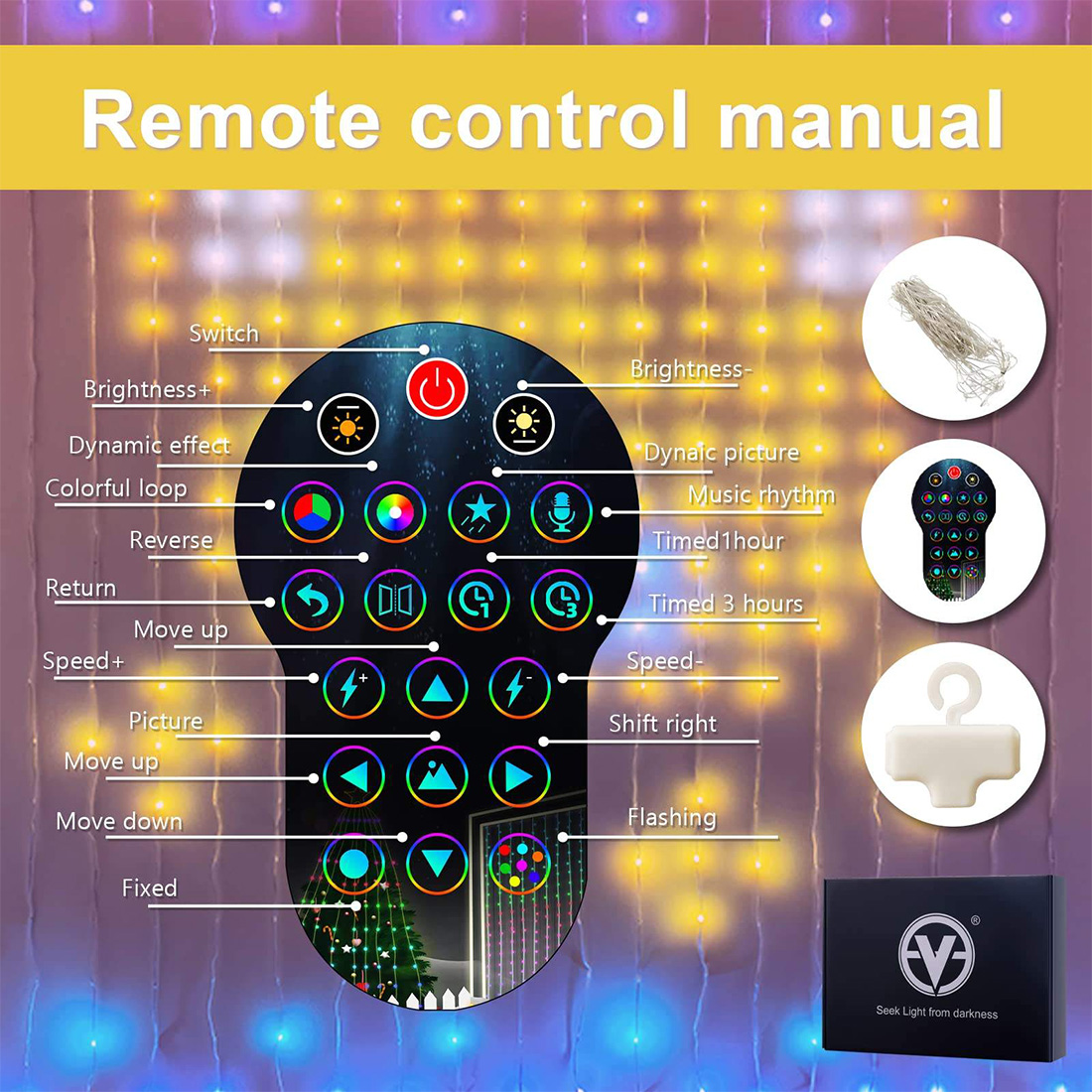 Smart Bluetooth App Curtain Lights