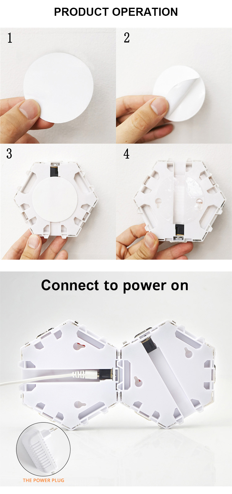 Touch Hexagon Illumination Wall Lamps