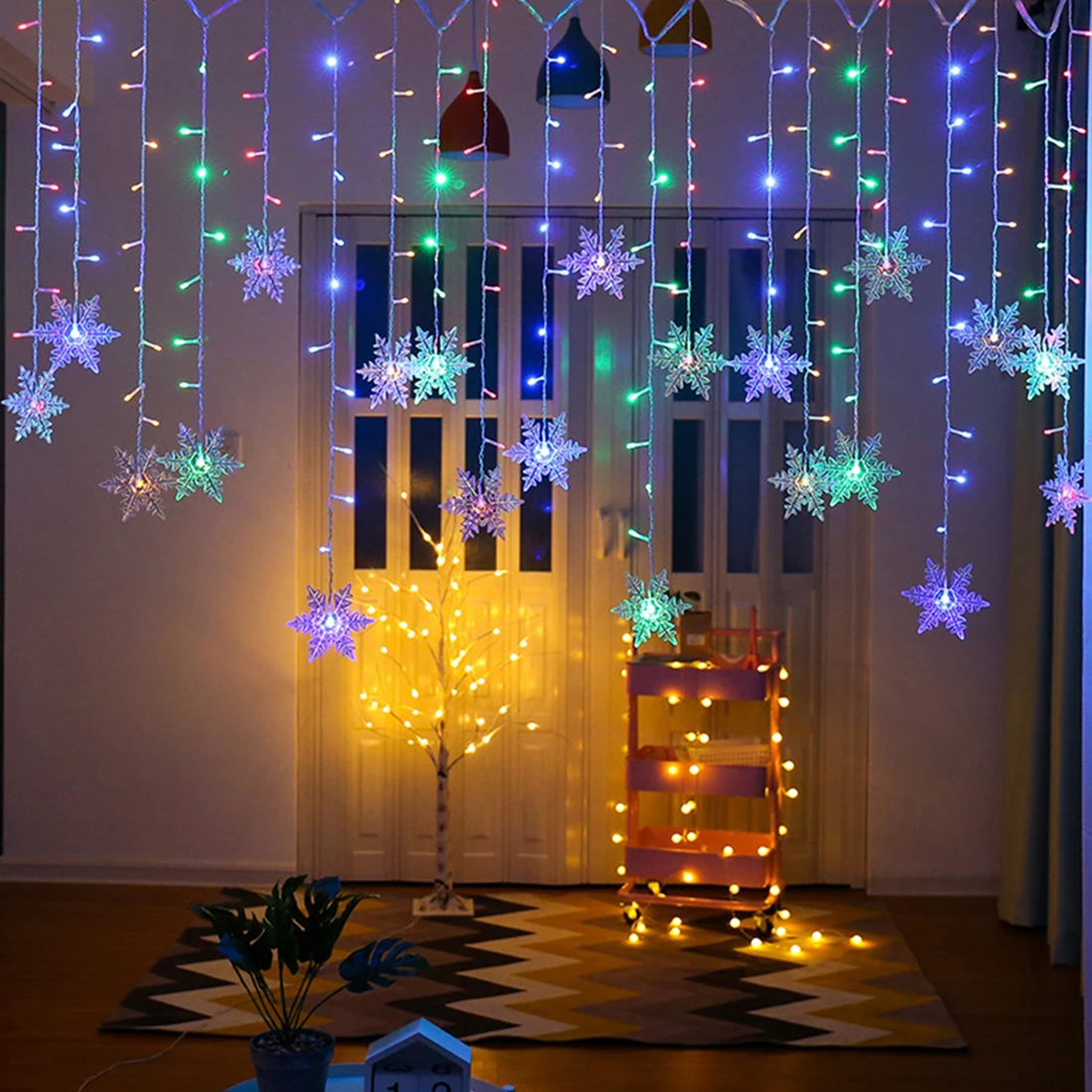 4M Led Snowflake Fairy String Lights