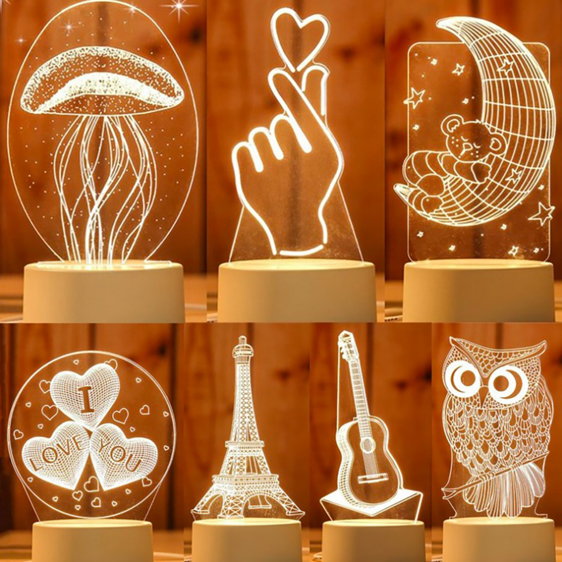 3D Illusion Night Light Picture
