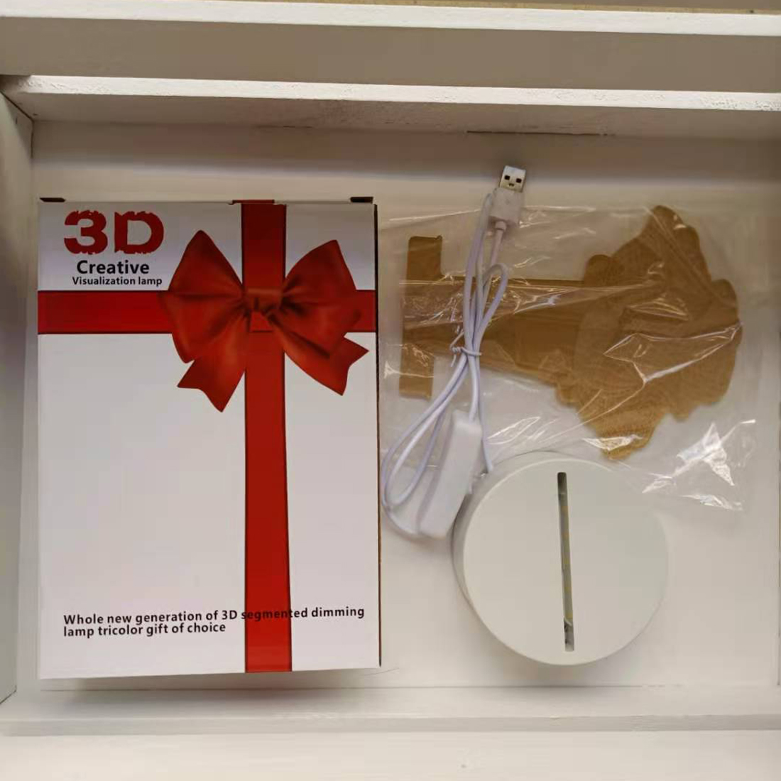3D Illusion Night Light Package
