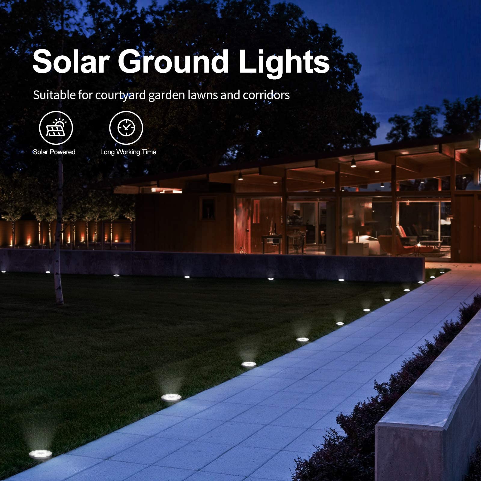 Waterproof Outdoor Solar Ground Lights Display Picture