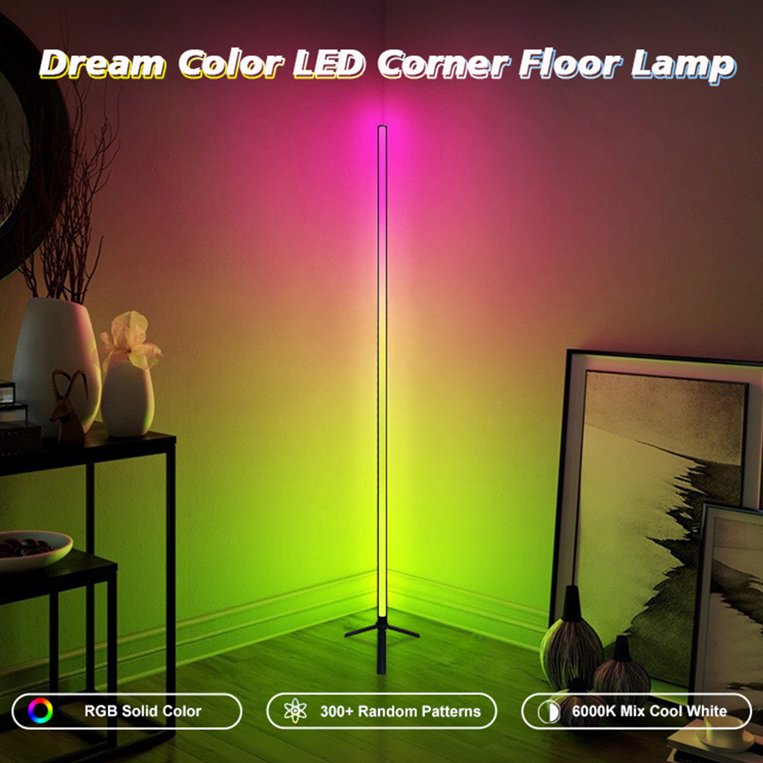 Color Ambient LED Integrated Floor Lamp Introduce Picture
