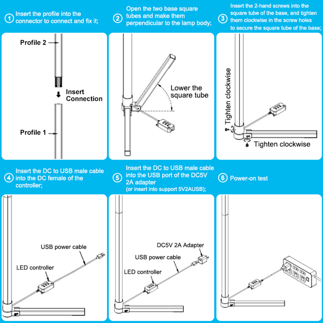 Color Ambient Integrated Floor Lamp Install Describe Picture