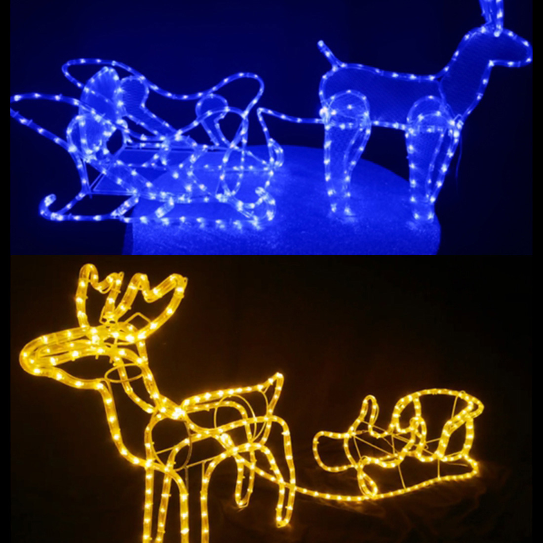 LED Rope Light Prancing Reindeer