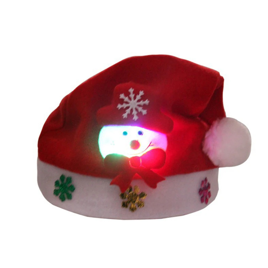 Christmas Children Adult Suede LDE Santa Hat Picture
