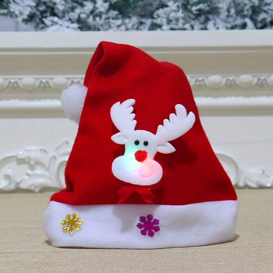 Christmas Children Adult Suede LDE Santa Hat