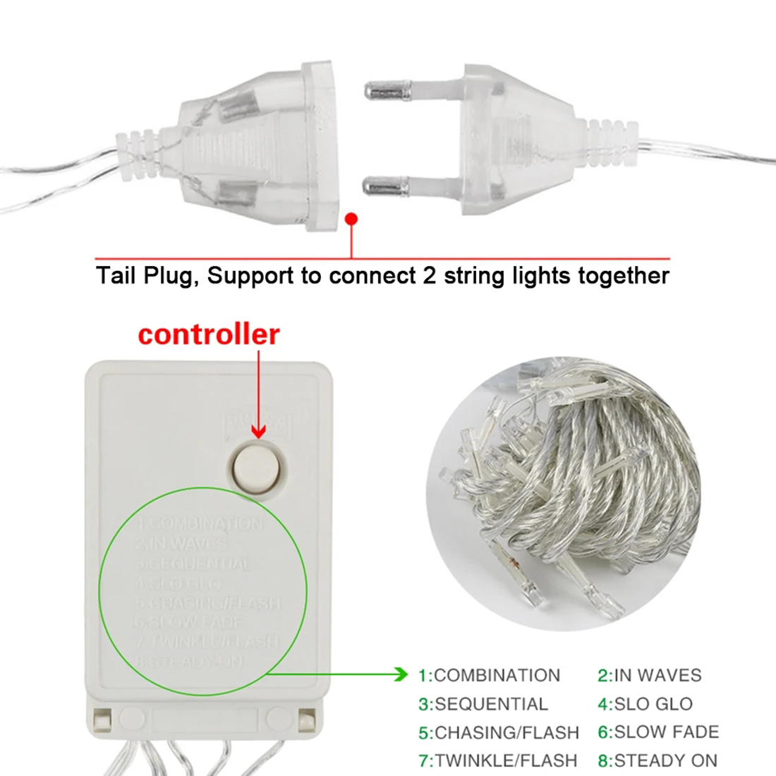 4M Led Snowflake Fairy String Lights the Plug Show