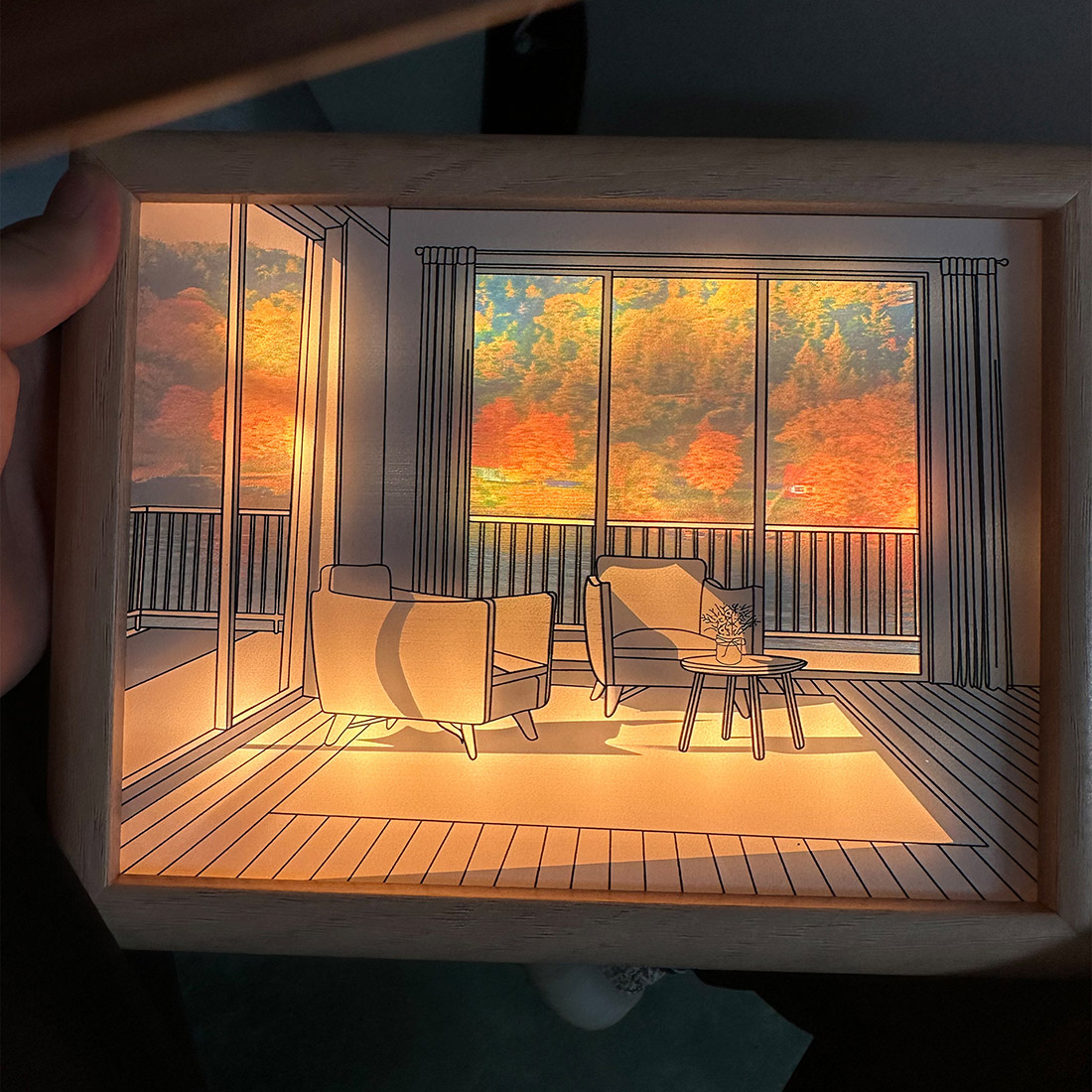 Picture Frame Night Shadow Light