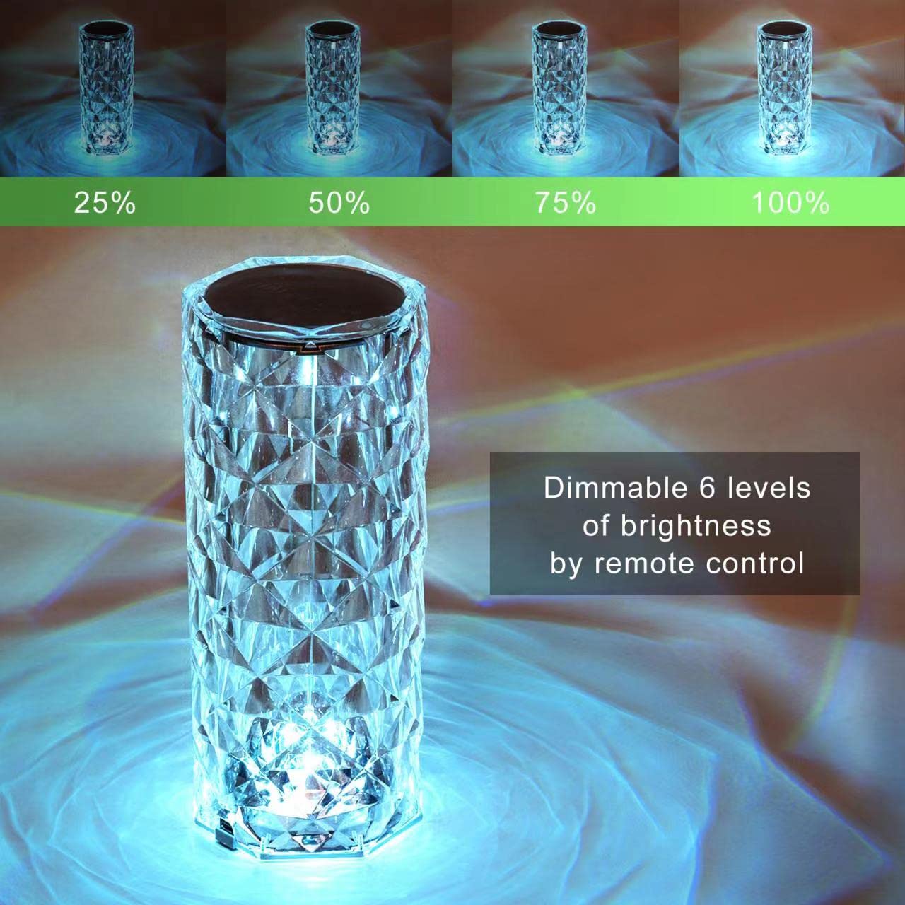 16 Color BedroomTransparent Lamp