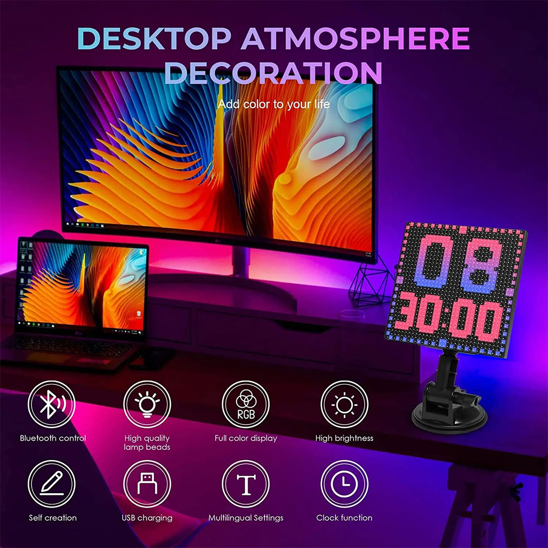 DIY Bluetooth LED Display Screen Funcation Show