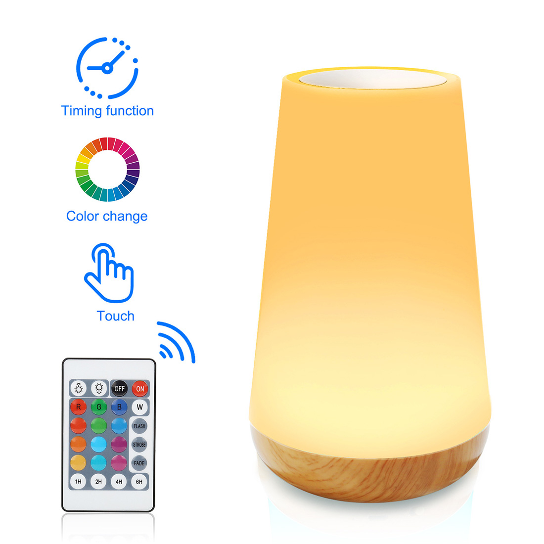 Bedroom RGB Colours Bedside Lamp