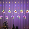 Star Santa Window Icicle Christmas Lights