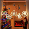 Star Santa Window Icicle Christmas Lights
