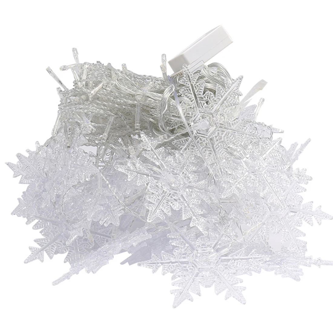 4M Led Snowflake Fairy String Lights Real Picture Show