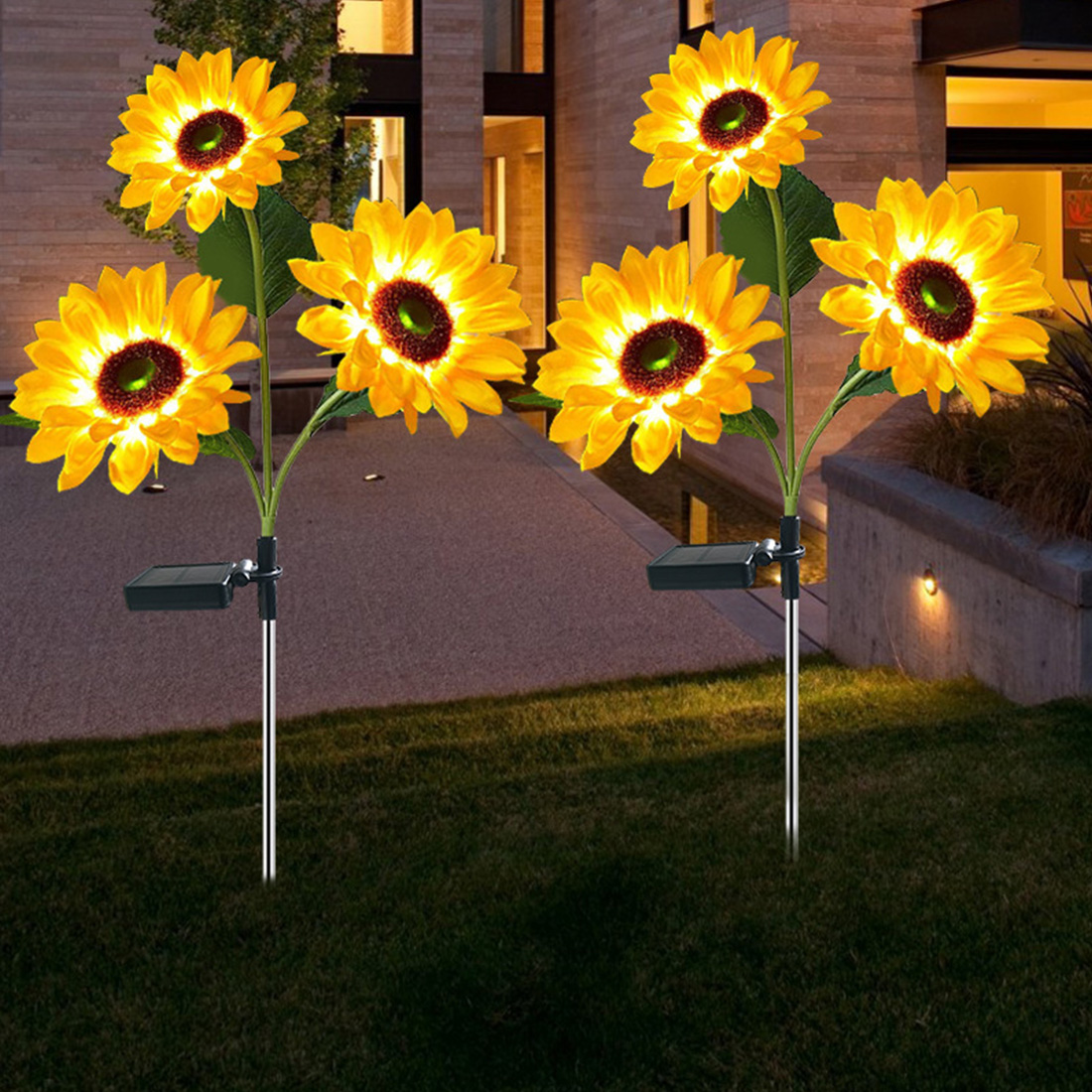 Solar Sunflowers LED Stake Light Picture