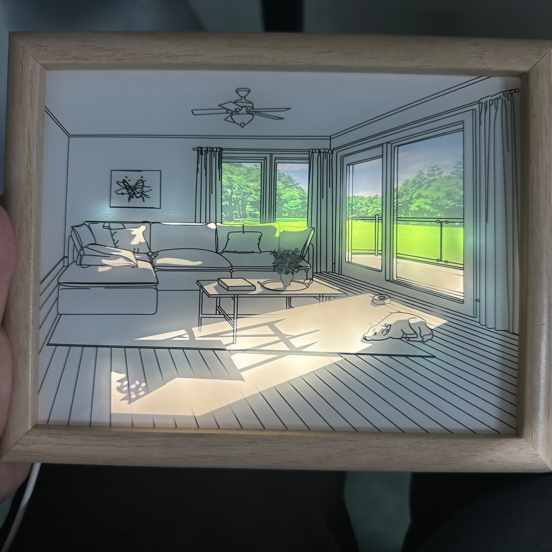 Picture Frame Night Shadow Light