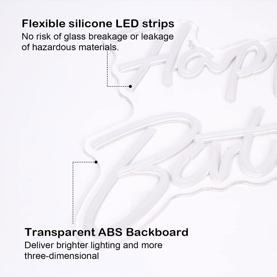 Happy Birthday Decor Neon Sign Introduce