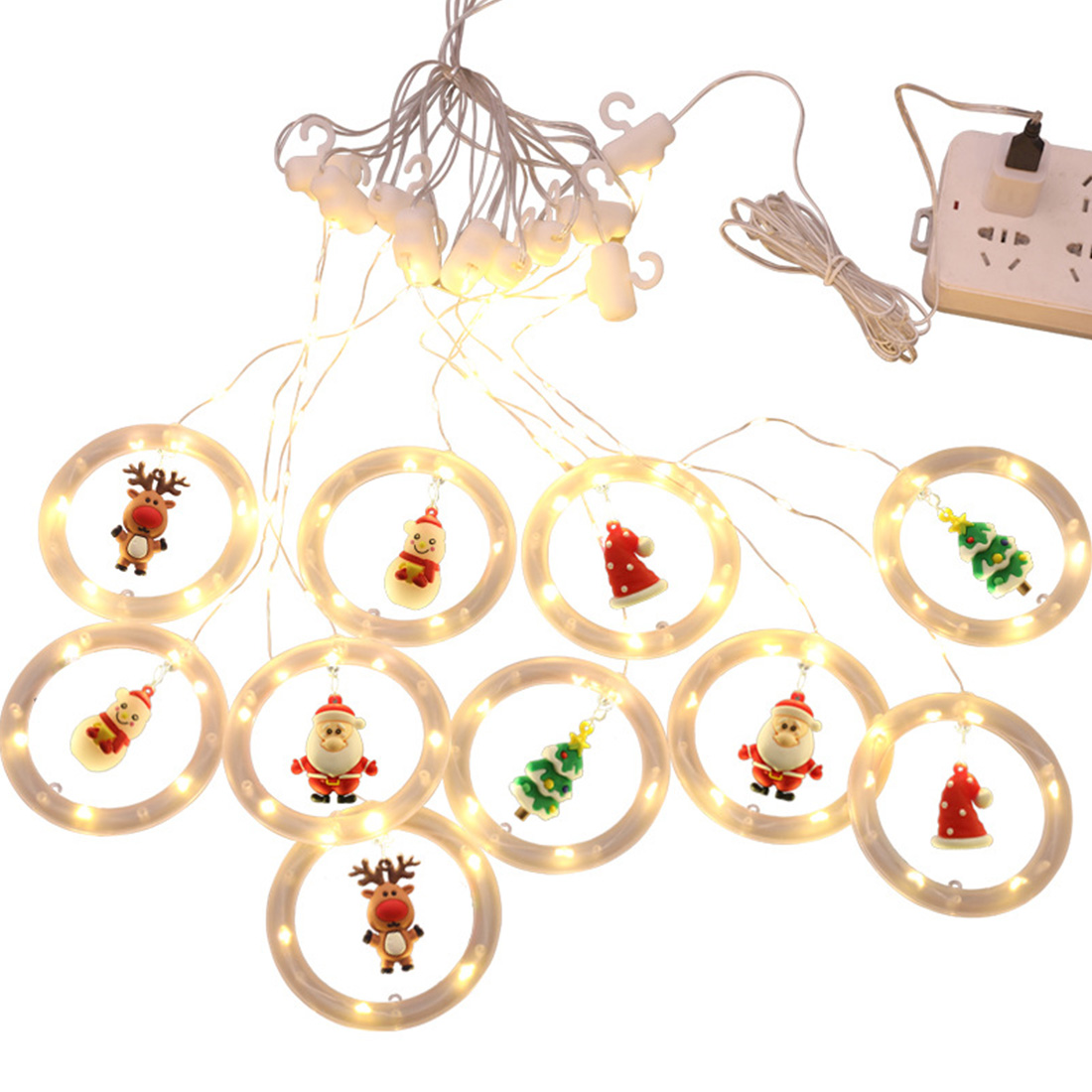 Christmas Window Hanging Decor Ring Light Real Picture Show