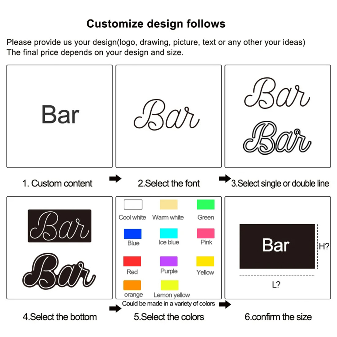 Neon Sign Store Business Logo Design Introduce Picture