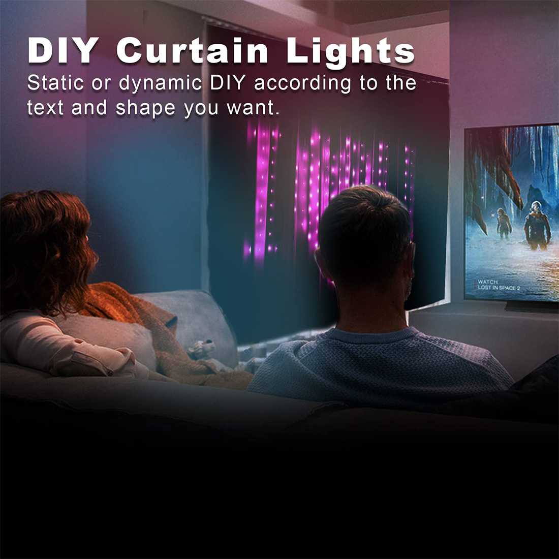 Smart Bluetooth App Curtain Lights Introduce Picture