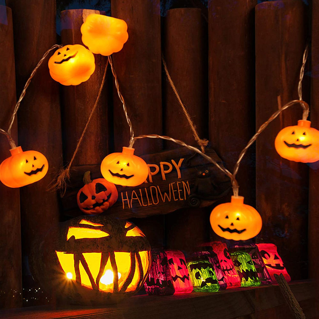 Halloween Decoration Pumpkin Lantern String Lights